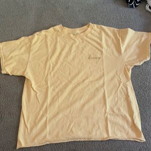 Brandy yellow honey shirt. slightly cropped